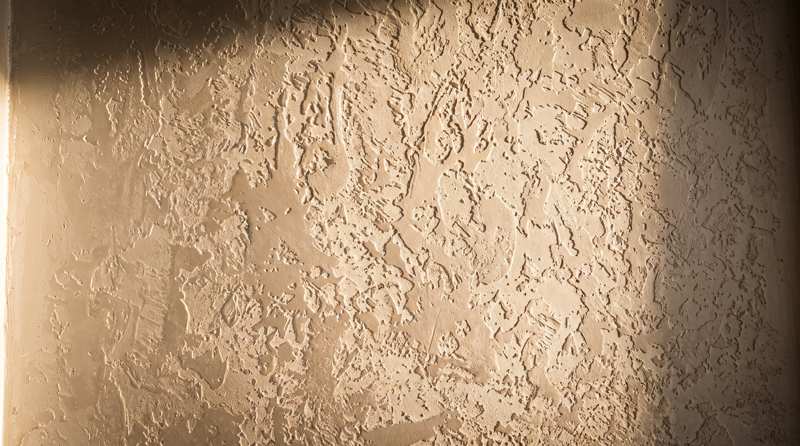 Close-up of hand-troweled texture